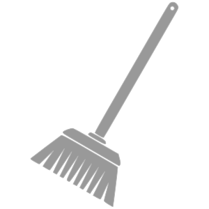 Szczotka do zmiatania balkonu w celu przygotowania do montażu siatki na balkon.